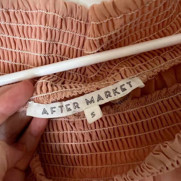 Anthropologie Sheer Coral Blouse - Picture 2 of 4